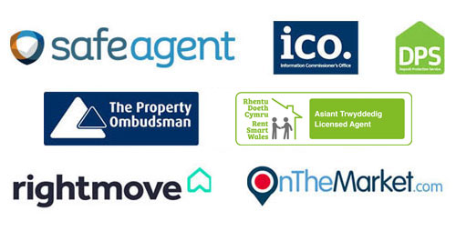 Safe Agent, ICO, Rent Smart Wales, The Property Ombudsman, DPS, Rightmove, On The Market, Fixflo, Rent4Sure